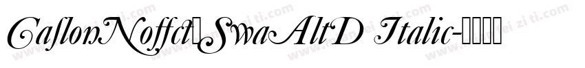 CaslonNo540SwaAltD Italic字体转换